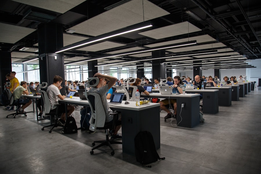 Sala de servidores e infraestrutura de tecnologia